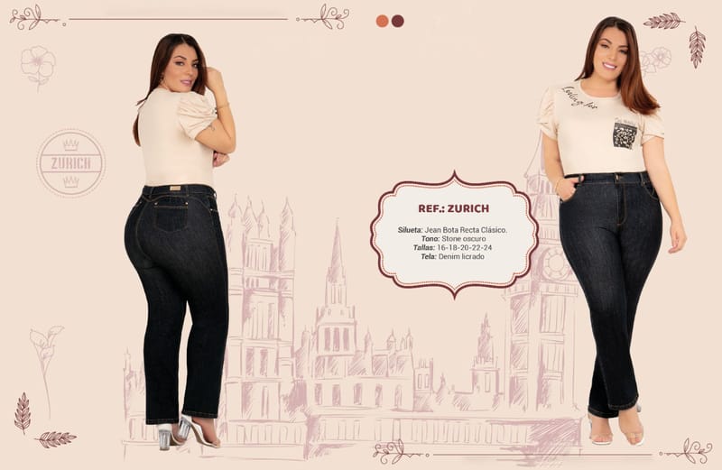  JEAN PLUS SIZE TIRO ALTO REF ZURICH 